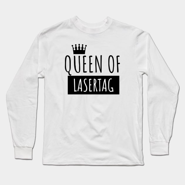 Queen of lasertag Long Sleeve T-Shirt by maxcode